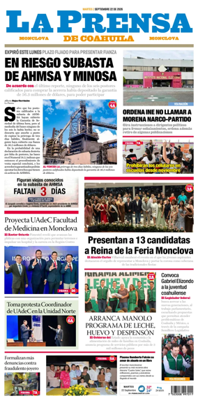 Cover of La Prensa de Coahuila