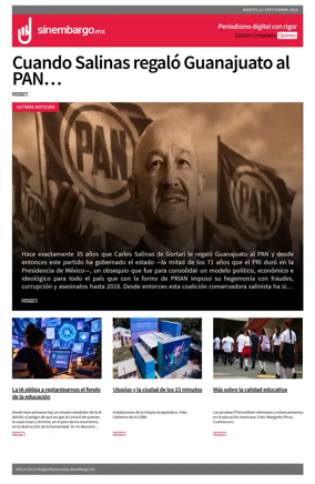 Cover of Sin Embargo Opinion