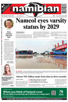 Cover of The Namibian