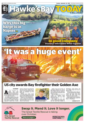 Cover of Hawke's Bay Today