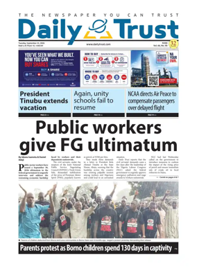 Cover of Daily Trust