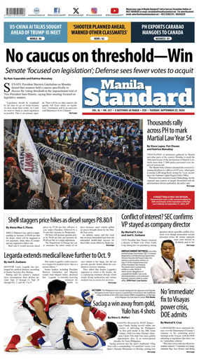 Cover of Manila Standard