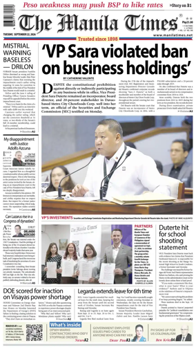 Cover of The Manila Times