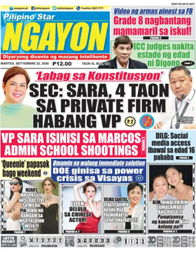 Cover of Pilipino Star Ngayon