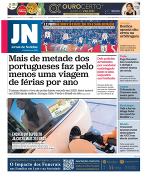 Cover of Jornal de Noticias