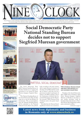 Cover of Nine o clock (Romania) Daily