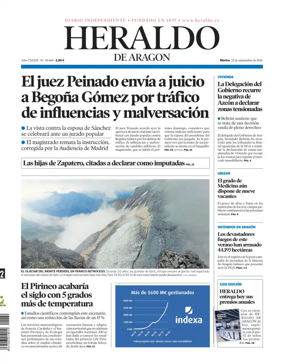 Cover of Heraldo de Aragon