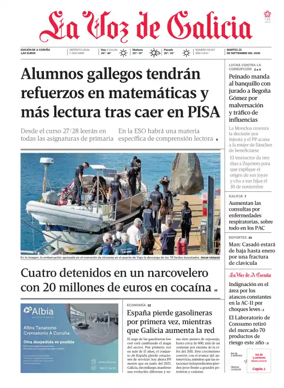 Cover of La Voz de Galicia (A Coruna)