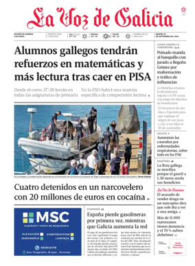 Cover of La Voz de Galicia (Ourense)