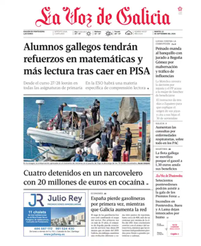Cover of La Voz de Galicia (Pontevedra)