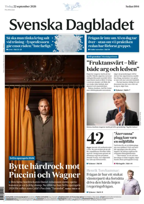 Cover of Svenska Dagbladet
