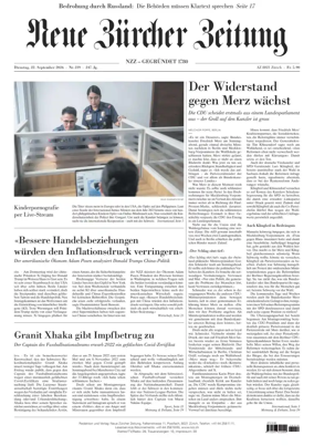 Cover of Neue Zurcher Zeitung