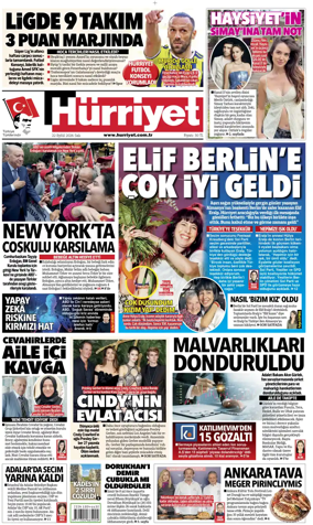 Cover of Hurriyet