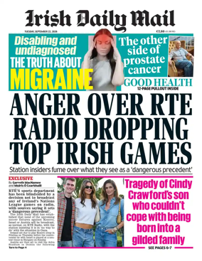 Cover of Irish Daily Mail