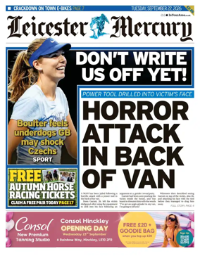 Cover of Leicester Mercury