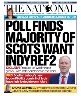 Cover of The National (Scotland)