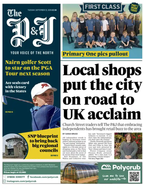 Cover of The Press and Journal (Inverness Highlands and Islands)