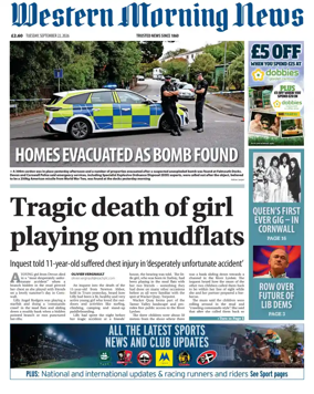 Cover of Western Morning News