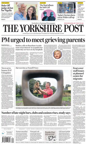 Cover of Yorkshire Post