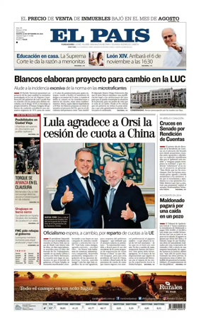 Cover of El Pais (Uruguay)
