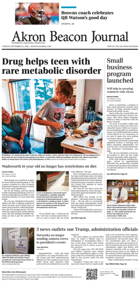 Cover of Akron Beacon Journal