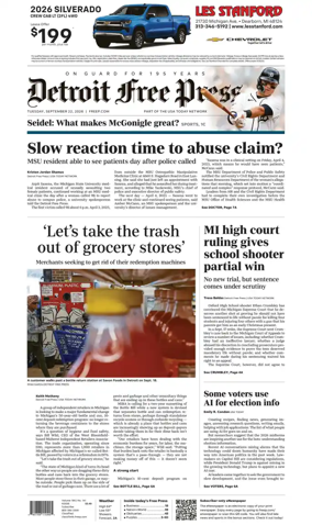 Cover of Detroit Free Press