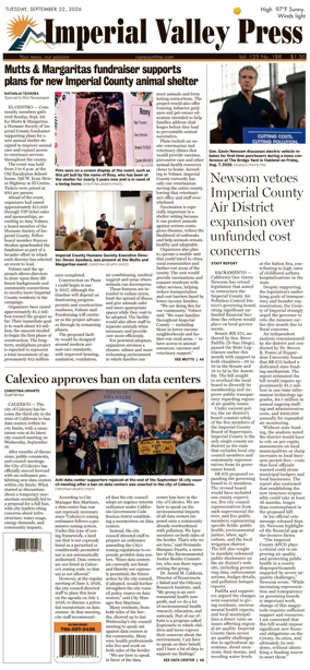 Cover of Imperial Valley Press