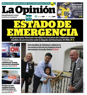 Cover of La Opinion