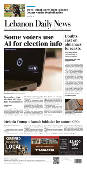 Cover of Lebanon Daily News
