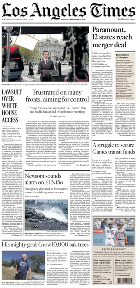 Cover of Los Angeles Times