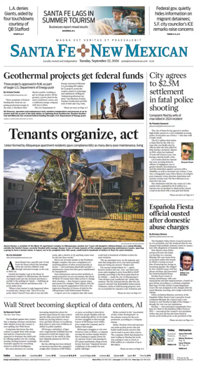 Cover of Santa Fe New Mexican