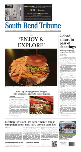 Cover of South Bend Tribune
