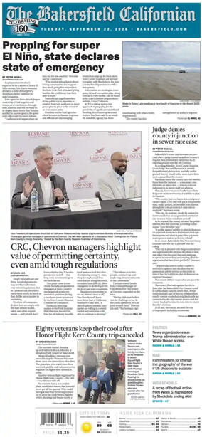 Cover of The Bakersfield Californian