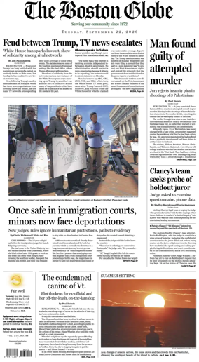 Cover of The Boston Globe