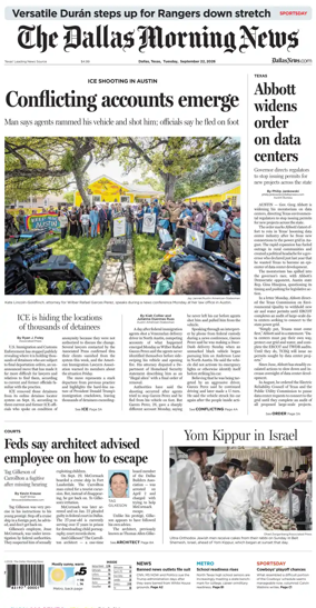 Cover of The Dallas Morning News