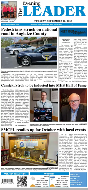 Cover of The Evening Leader