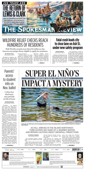 Cover of The Spokesman-Review (Spokane)