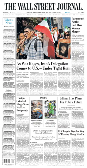 Cover of The Wall Street Journal