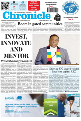 Cover of Chronicle (Zimbabwe)