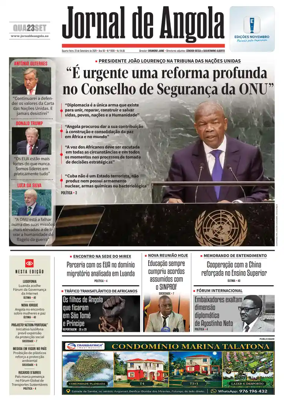 Cover of Jornal de Angola