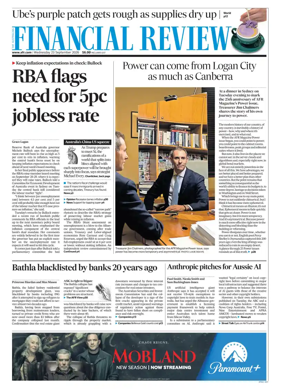Cover of The Australian Financial Review