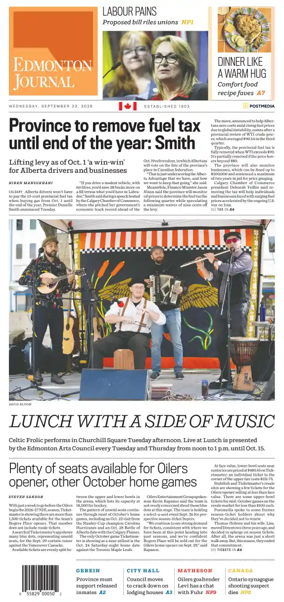 Cover of Edmonton Journal
