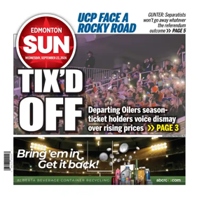 Cover of Edmonton Sun