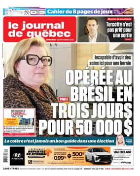 Cover of Le Journal de Quebec