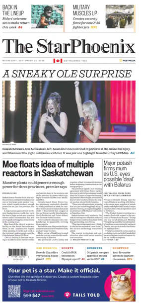 Cover of Saskatoon StarPhoenix