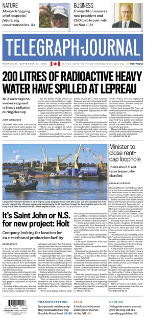 Cover of Telegraph-Journal