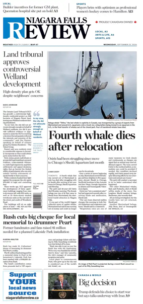 Cover of The Niagara Falls Review