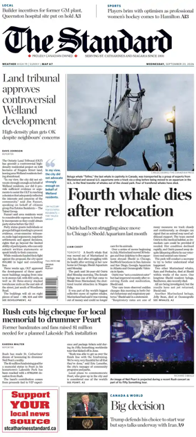 Cover of The Standard (St. Catharines)