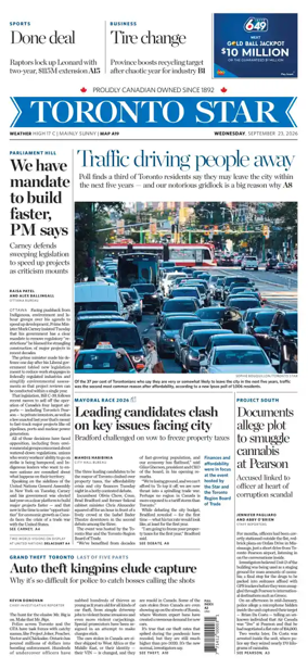 Cover of Toronto Star