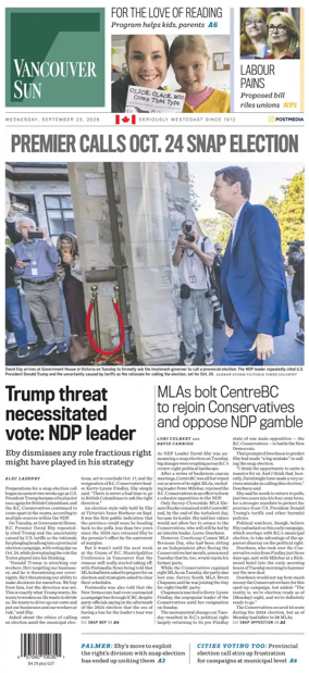 Cover of Vancouver Sun